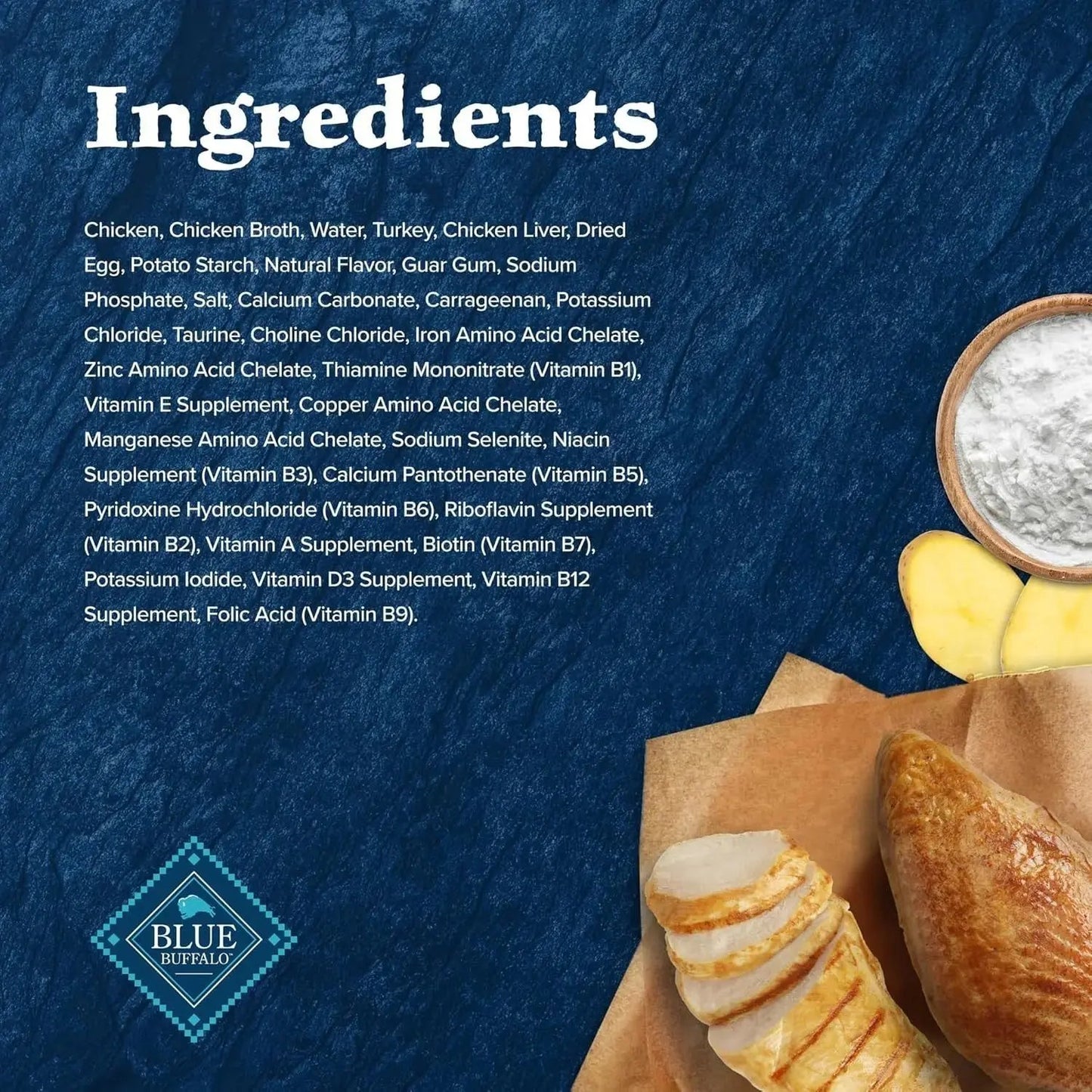 Blue Buffalo Wilderness Wild Delights Minced Natural Wet Cat Food, Chicken & Turkey in Tasty - Blue Buffalo