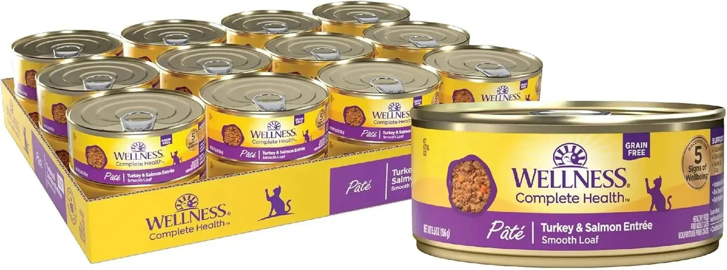 Wellness Complete Health Pate Adult Wet Cat Food, Natural, Protein-Rich, Grain F -  Wellness